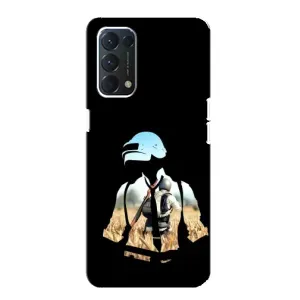 Силиконовый чехол с картинкой "Герой Pubg" на Oppo F19 (Пубг мен)