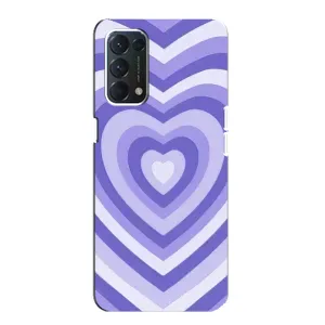 Чохли з тематикою "Маленькі Сердчеки" на Oppo F19 (Серце фіолет)