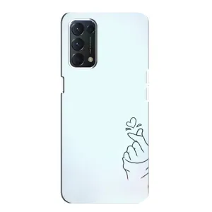 Чохол (Знак сердечка) для Oppo F19 (Сердечко на блакитному)