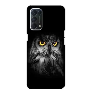 Чохли з принтом СОВИ для Oppo F19 (Сова на чорному)