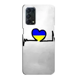 Силиконовый Чехол на Oppo F19 (Я-Украина) (Украинская кардиограмма)