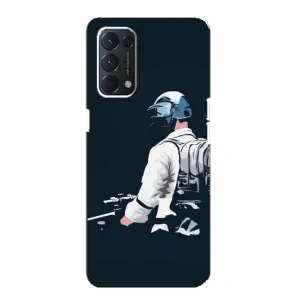 Силиконовый чехол с картинкой "Герой Pubg" на Oppo F19 (В экиперовке)