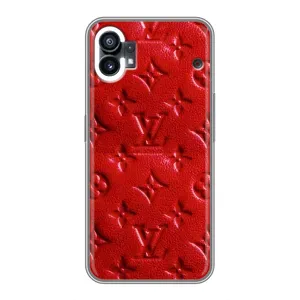 Текстурный Чехол Louis Vuitton для ОППО Ф31 (Красный ЛВ)