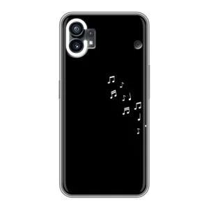 Чехол с картинками на черном фоне для OPPO F31 (Ноты)