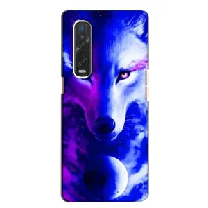 Чехол с Волком на Oppo Find X2 (Арт-Волк)