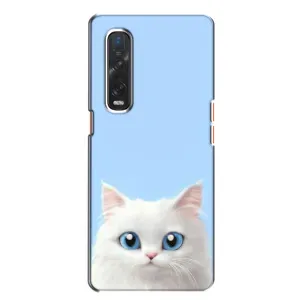 Чехол на тематику: Коты для OPPO Find X2 (Белый кот)