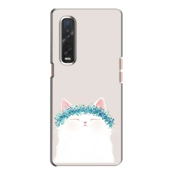 Чехол с рисунком «Белый котик» для OPPO Find X2 Чехол с рисунком «Белый котик» для OPPO Find X2