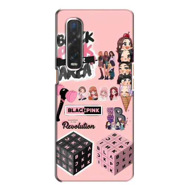 Чехол с рисунком «BLACK PINK коллаж» для OPPO Find X2