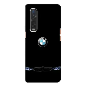 Силіконовий бампер з картинкою машини на Oppo Find X2 (Чорний BMW)