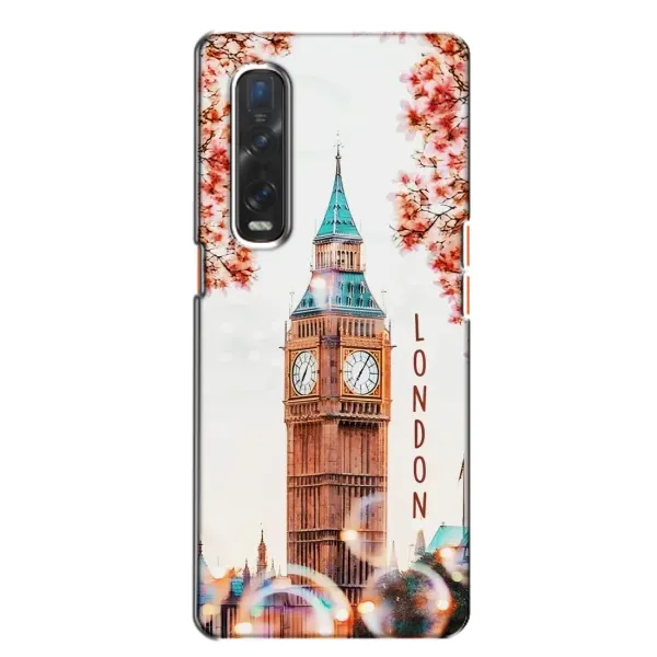 Чехол с рисунком «Часы Лондон» для OPPO Find X2