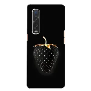 Чохол з зображенням смачної їжі для Oppo Find X2 (Чорна полуниця)