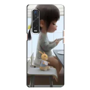 Девчачий Чехол для Oppo Find X2 (Девочка с игрушкой)