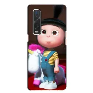Мультяшный принт на Чехол для Файнд Х2 (Девочка Агнес)