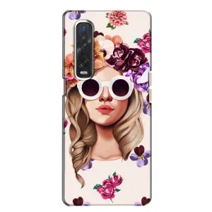 Чехол с картинкой Модные Девчонки Oppo Find X2 (Девушка в очках)