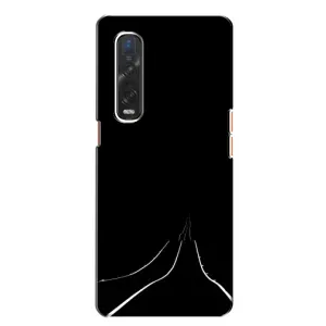 Чехол с картинками на черном фоне для Oppo Find X2 (Дорога)