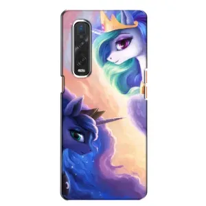 Чехол Unicorn на Oppo Find X2 (Единорожки на тучках)