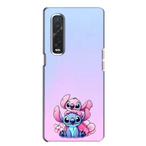 Чехол с рисунком Стич для OPPO Find X2 (Энджл и Стич)