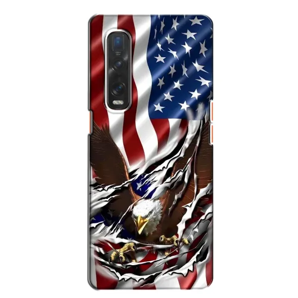 Чехол с рисунком «Флаг USA» для OPPO Find X2