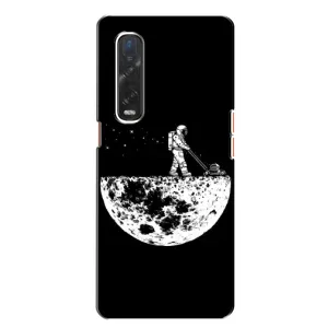 Силиконовый Чехол с принтом "Космонавты" на Oppo Find X2 (Космонавт)