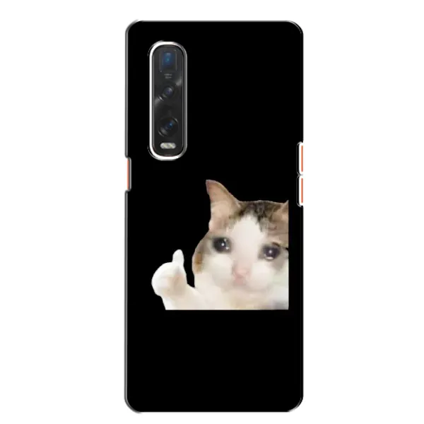Чехол с рисунком «Кот в слезах» для OPPO Find X2