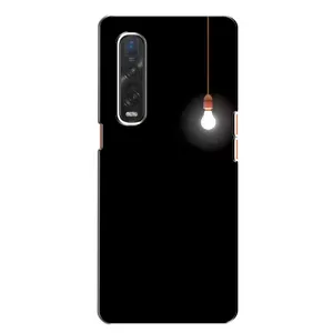 Чехол с картинками на черном фоне для Oppo Find X2 (Лампочка)