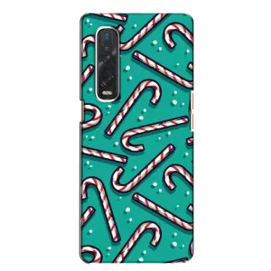 Силиконовый бампер на рождество для Oppo Find X2 (Леденцы)