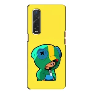 Чехол Бравл Старс для Oppo Find X2 (Леон (LEON))