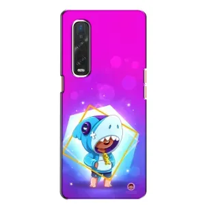 Чехол Бравл Старс для Oppo Find X2 (Леон в костюме Акулы)