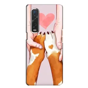 Чехол (ТПУ) Милые собачки для Oppo Find X2 (Любовь к собакам)