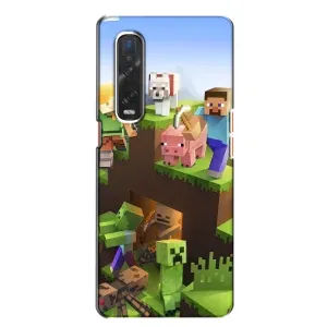 Чохли для Oppo Find X2 (Персонажі МайнКрафт) (Майн-крафт)