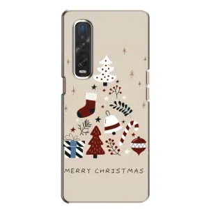 Чехол Санта Клаус для Oppo Find X2 (Merry Christmas)