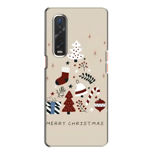Чехол с рисунком «Merry Christmas» для OPPO Find X2 Чехол с рисунком «Merry Christmas» для OPPO Find X2
