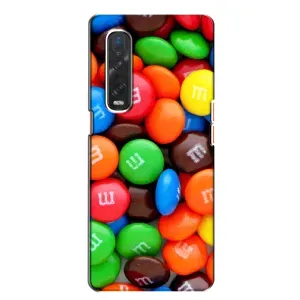 Чехол с изображением вкусной еды для Oppo Find X2 (Разноцветные M&M'S)