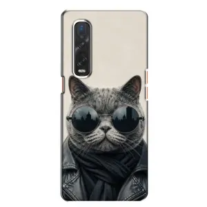 Чехол на тематику: Коты для OPPO Find X2 (Модный кот)