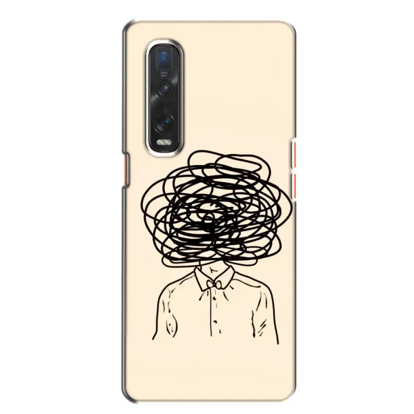 Чехол с рисунком «Мысли» для OPPO Find X2
