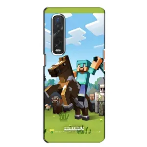 Чохли для Oppo Find X2 (Персонажі МайнКрафт) (На коні)
