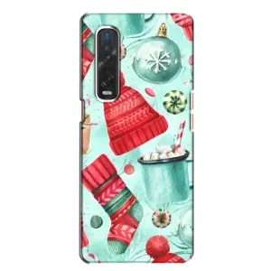 Чехол Санта Клаус для Oppo Find X2 (Одежда)