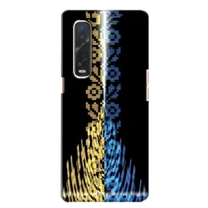 Силиконовый Чехол на Oppo Find X2 (Патриотическая вышиванка)