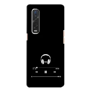 Чехол с картинками на черном фоне для Oppo Find X2 (Плеер)