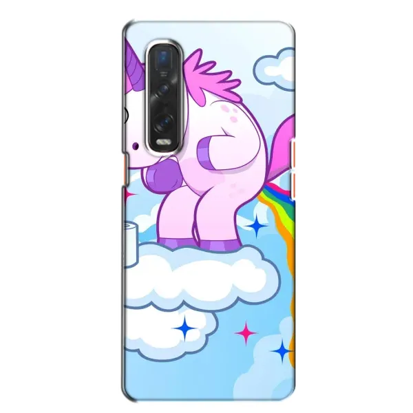 Чехол с рисунком «Радуга единорожка» для OPPO Find X2 Чехол с рисунком «Радуга единорожка» для OPPO Find X2