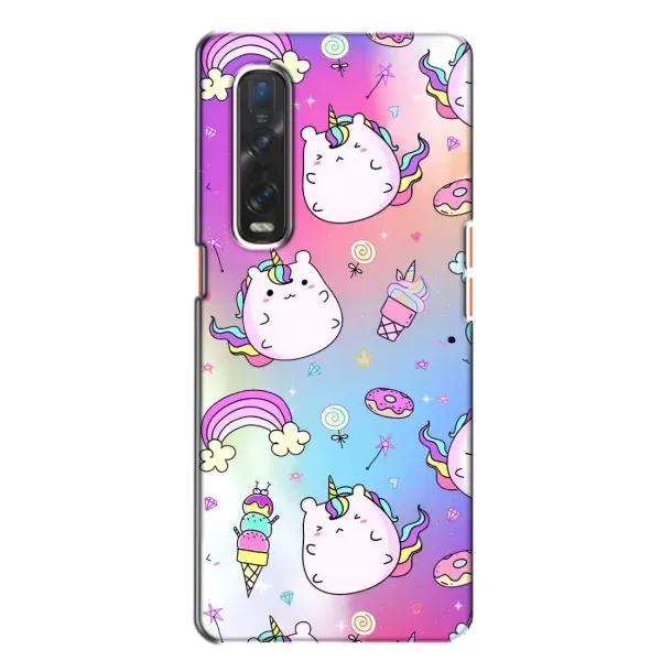 Чехол с рисунком «Радуга и Единорог» для OPPO Find X2 Чехол с рисунком «Радуга и Единорог» для OPPO Find X2