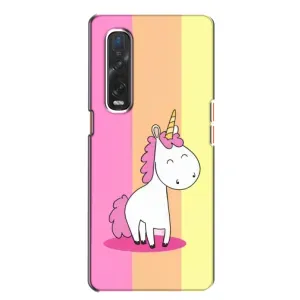 Чехол Unicorn на Oppo Find X2 (Радужный Единорог)
