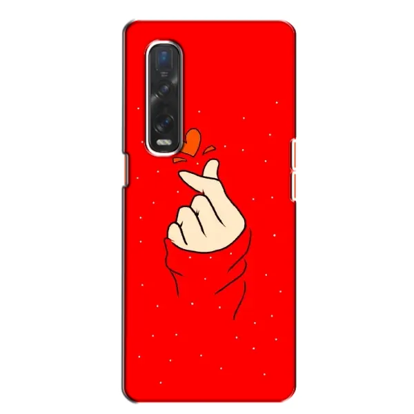 Чехол с рисунком «Сердце на красном» для OPPO Find X2 Чехол с рисунком «Сердце на красном» для OPPO Find X2