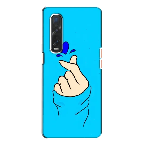 Чехол с рисунком «Сердце на синем» для OPPO Find X2 Чехол с рисунком «Сердце на синем» для OPPO Find X2