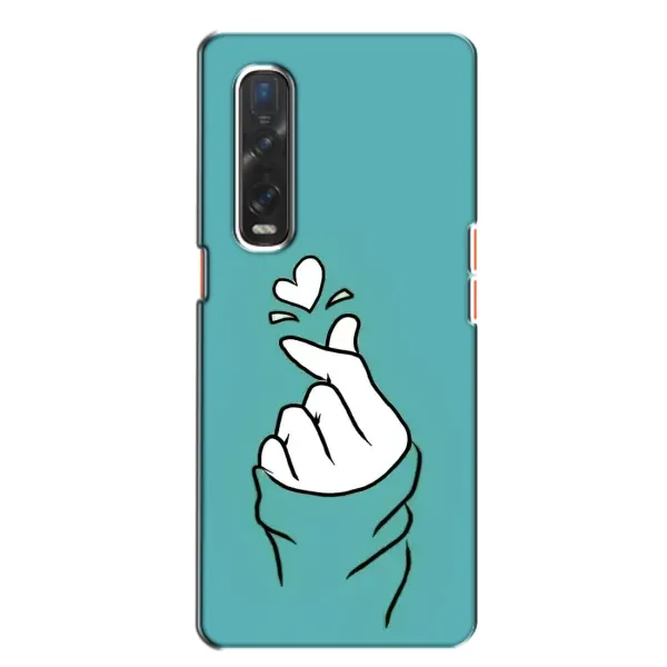 Чехол с рисунком «Сердечко на бирюзовом» для OPPO Find X2 Чехол с рисунком «Сердечко на бирюзовом» для OPPO Find X2
