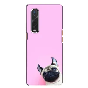 Бампер для Oppo Find X2 с картинкой "Песики" (Собака на розовом)