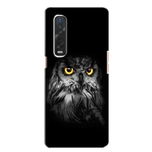 Чехлы с принтом СОВЫ для Oppo Find X2 (Сова на чёрном)