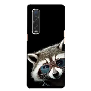 Силиконовый Чехол с Енотами на Oppo Find X2 (Стильный Енот)