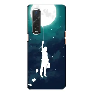 Чехол (ТПУ) с планетами на Oppo Find X2 (To The moon)