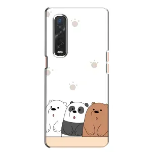 Чехлы с изображением разных животных для Oppo Find X2 (Удивленные медвеженки)